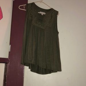 green blouse